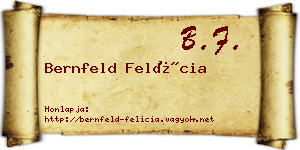 Bernfeld Felícia névjegykártya